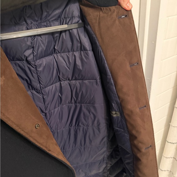 Lauren Ralph Lauren Wool Down Car Coat Navy Size 44R Genuine Down Fill - Picture 3 of 6